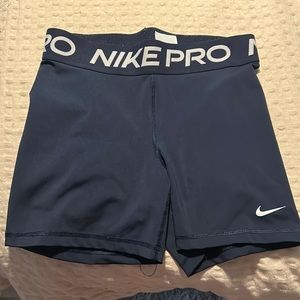 Navy Nike pro compression shorts